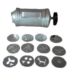 Mirro Cooky Cookie & Pastry Press with 12 Discs #358-AM Aluminum USA Vintage